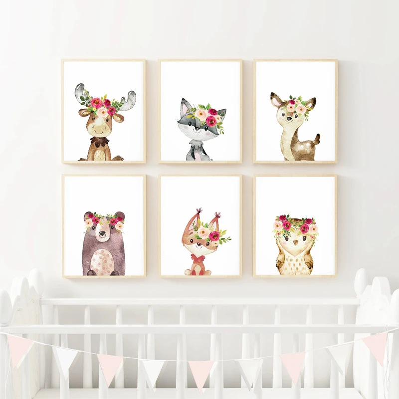 Watercolor Baby Animals Print