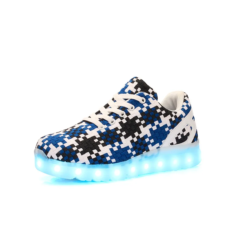 

7 Colors LED Shoes men with Lighted for Adults 2017 Mens Casual lights up led luminous shoes USB Charging Big size 35-46 X032801