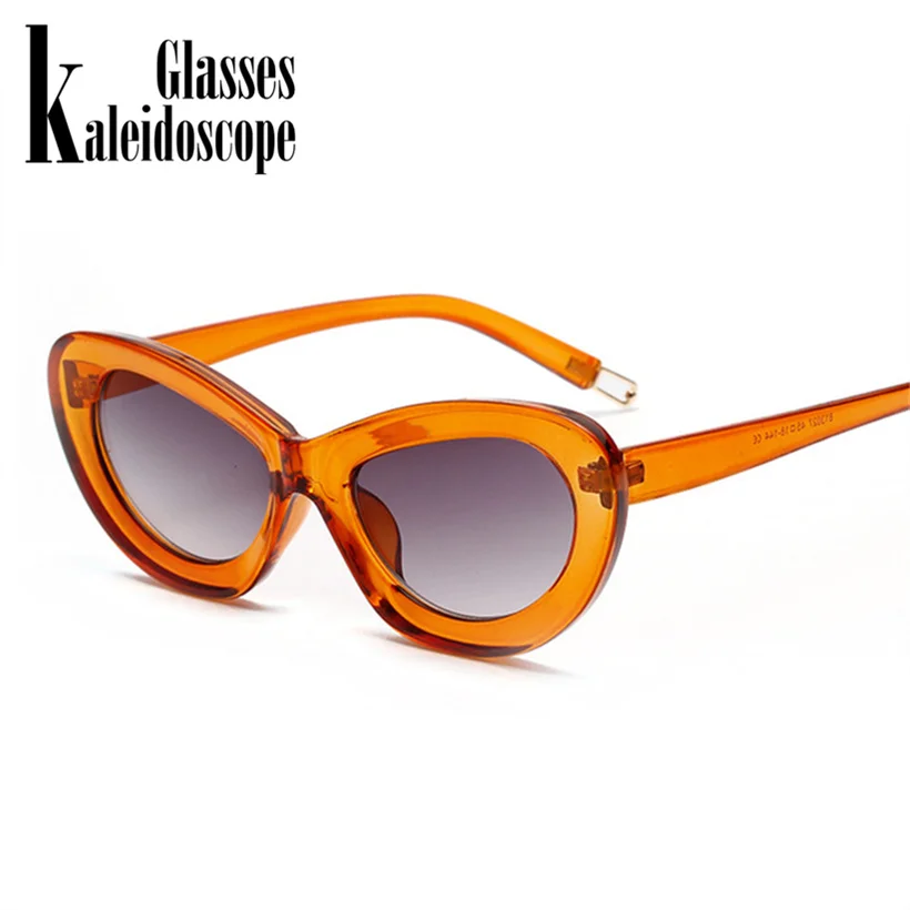 Женские и мужские солнцезащитные очки "кошачий глаз", Ретро стиль, карамельный цвет, фирменный дизайн, высокое качество, модные солнцезащитные очки "кошачий глаз", лето, очки