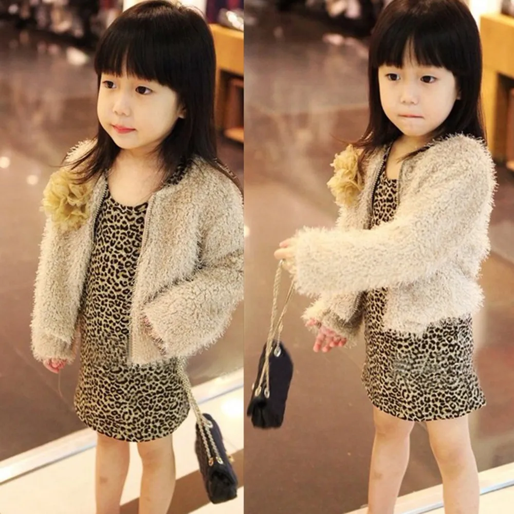 

Fashion Dress Toddler Baby Girl kid Leopard Long Sleeve Princess Party Dresses Leopard Long Sleeve Autumn Winter dress #YL5