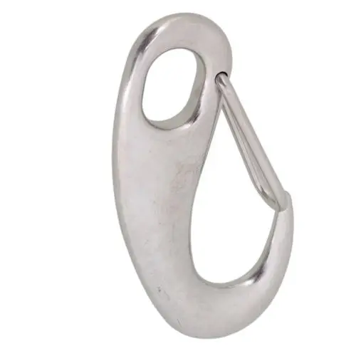 

Large Silver 304Stainless Steel Egg Shape Spring Snap Hook Quick Link Carabiner