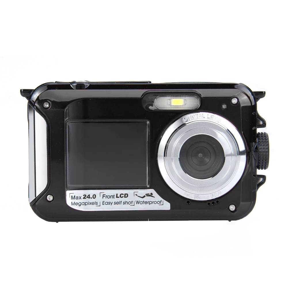 

Hot Sale Waterproof Camera 24MP 2.7 '' TFT LCD Double Screen Waterproof Anti-shake 16X Zoom FULL HD 1920x1080 Digital Camera