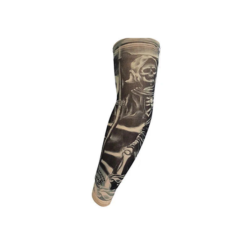2 шт. летние накладные татуировки рукава для мужчин модные унисекс Женские солнцезащитные гетры для рук под футболкой УФ-защита хип-хоп панк - Цвет: D80-1