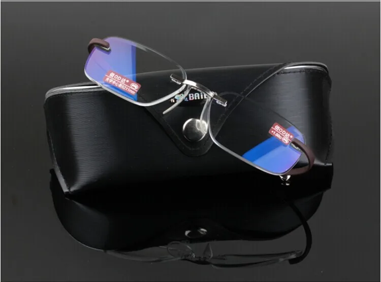 Tr90 без оправы высокого класса бизнес коммерческий с коробкой анти-отражение покрытием очки для чтения+ 1,0+ 1,5+ 2,0+ 2,5+ 3,0+ 3,5+ 4,0