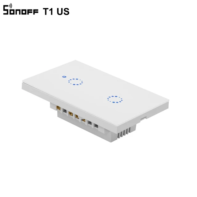 Sonoff T1 US Smart Wifi Wall Light Switch 1 2 3 Gang Touch/WiFi/315 RF/APP Remote Smart Home Wall Touch Switch Works with Alexa