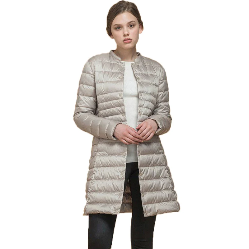ZOGAA Women's Fashion Solid Long Cotton Coat Winter Parkas Jacket For Women Single Breasted Outerwear Winter Coat S-3XL