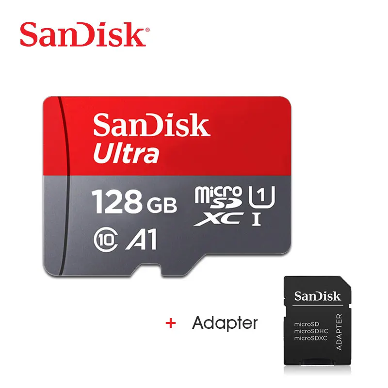Originale SanDisk MicroSD carta Class 10 TF card16gb 32 gb 64 gb 128 gb планировка di memoria на il telefono e da tabolo PC co - Емкость: 128 ГБ