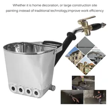 Wall Mortar Sprayer Gun Stucco Shovel Hopper Ladle Cement Spray Gun Air Stucco Sprayer Plaster Hopper With Handle