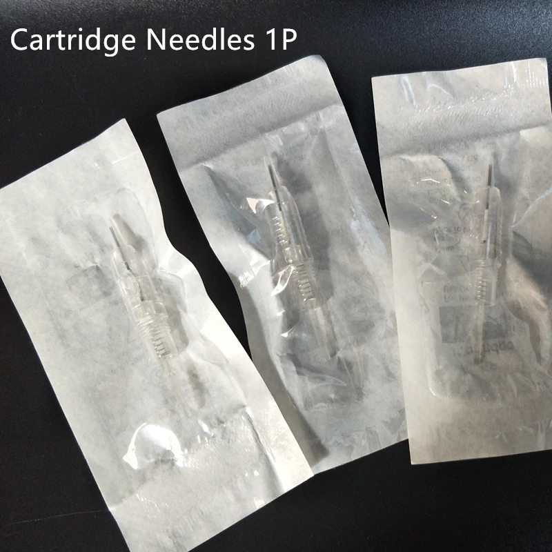 

50pcs 1P Cartridges Needles Disposable Sterilized Permanent Makeup Machine Tattoo Needles Twist Lock for 3d Eyebrow lip Eyeliner