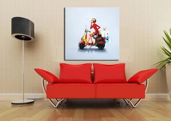 

100% Hand painted Canvas Modernism Abstract Beautiful Girls Art Oil Painting for Living Room Bedroom Decor Wall Art Picture