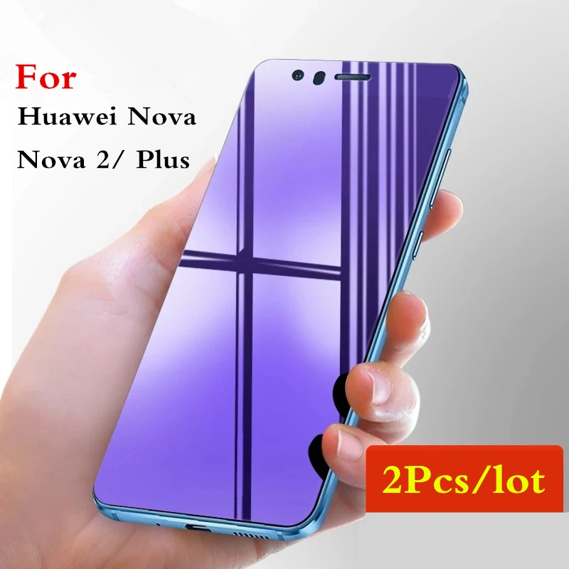 

2Pcs Tempered Glass For Huawei Nova 2 plus Full Tempered Glass Screen Protector For Huawei Nova Anti-Glare Glass Protective film