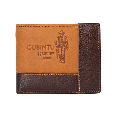 Многофункциональные кошельки GUBINTU, натуральная кожа, модный мужской кошелек, фирменный дизайн, кредитный держатель для карт, кошелек с отделением для монет - Цвет: Светло-серый