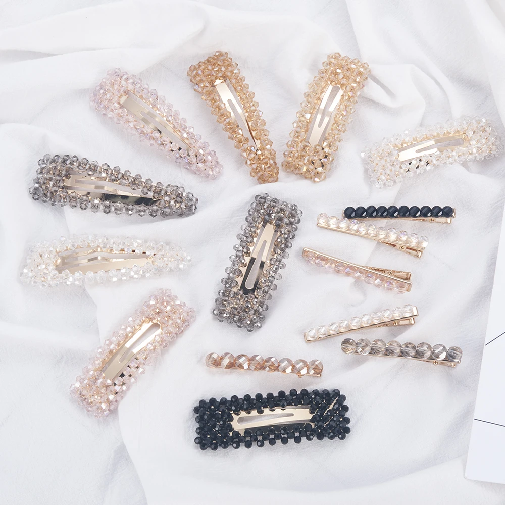 New Rhinestone Hair Pins Hair Clip Hair Comb Bobby Pin Barrette Hairpin Headdress Women Crystal Wedding Party Hair Jewelry Gift