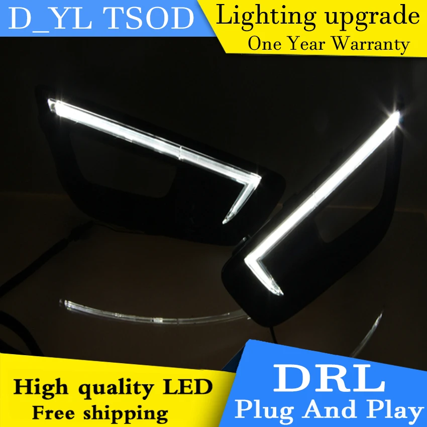 

Car styling For Ford Focus 2015-2017 LED DRL For led fog lamps daytime running High brightness guide LED DRL light Automobile.