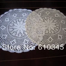 40 см X 40 см ручное вязание крючком Doliy коврик для стола, хлопок серовато-бежевая салфетка, коврик для стола, подставка, 6 шт/лот