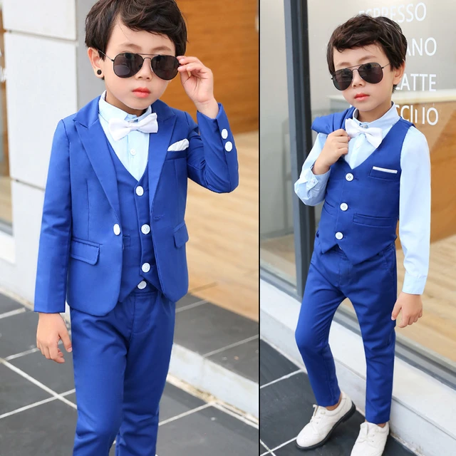 pago asignar Articulación Trajes para niños para bodas, trajes de Blazer para adolescentes, ropa para  niños, abrigo + chalecos + Pantalones, 3 uds., ropa para bebés de 2 a 8  años _ - AliExpress Mobile