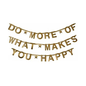 

Gold DIY Letter Banner Custom Symboles Banner for Birthday Wedding Showers Photo Backdrops Home Space Window Deocration