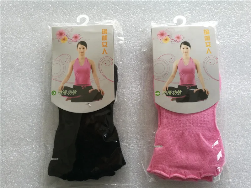 High Quality Man or Women Professional Yoga Socks Five Toe Anti Slip Backless Socks Sports Fitness