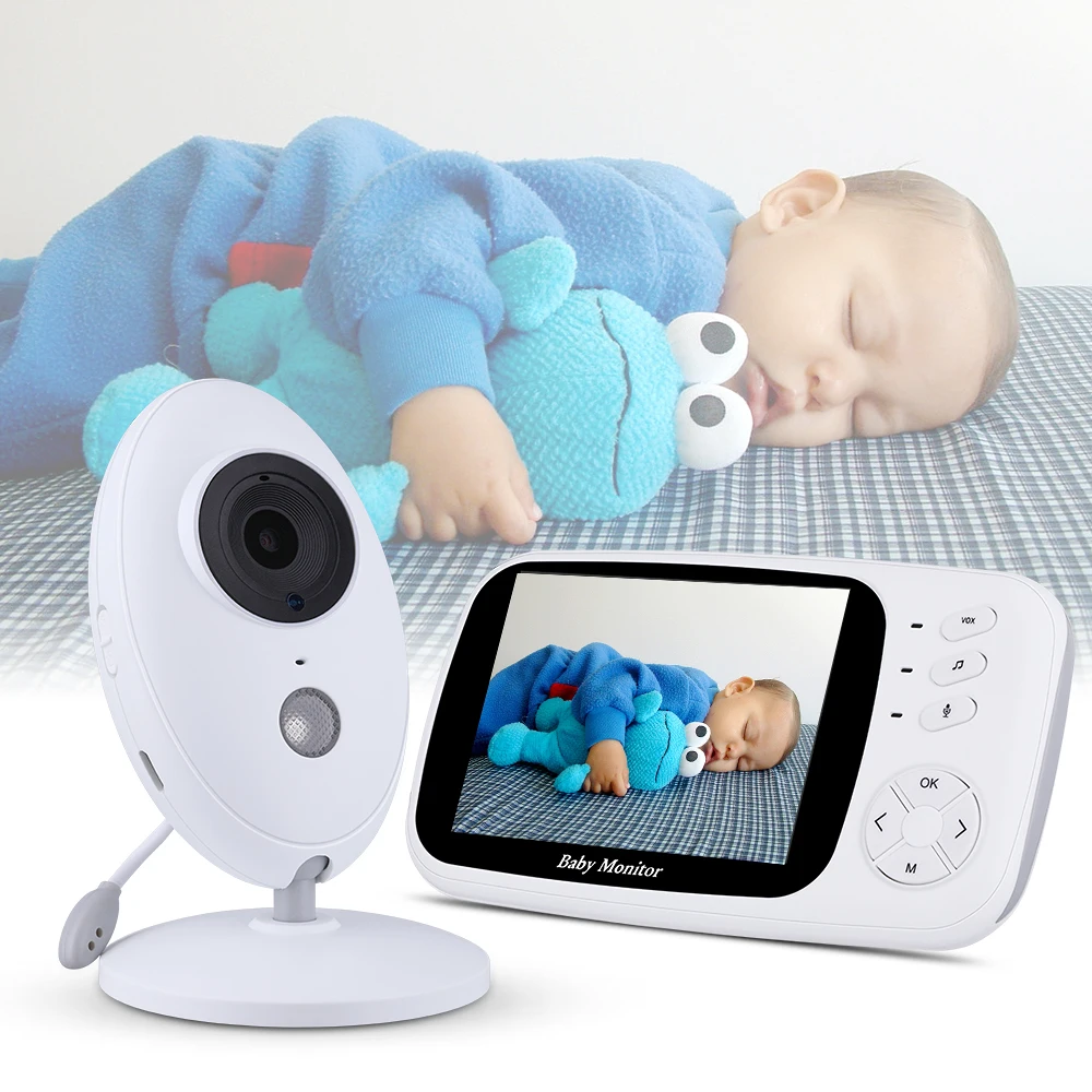  3.5Inch Wireless LCD Audio Video Baby Monitor Nanny Music Intercom IR Portable Baby Camera Baby Wal