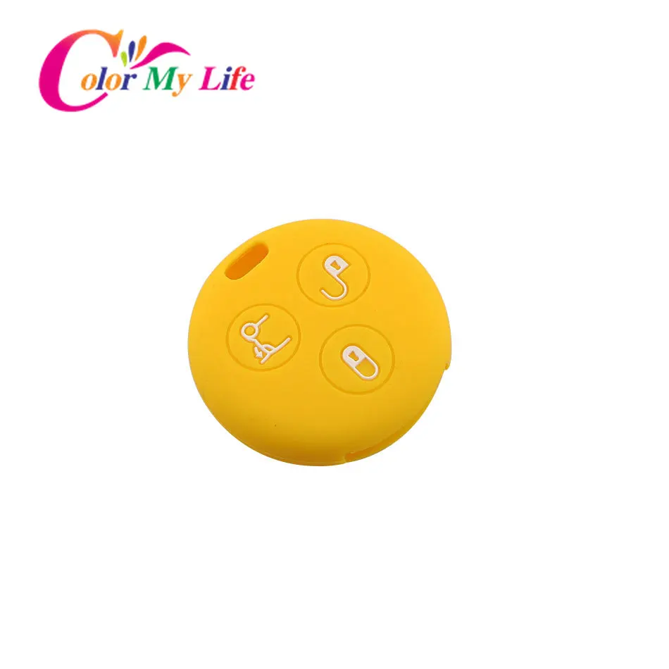 Key Case Cover Key Case For Mercedes Benz Smart City Roadster Fortwo 3 Button Rubber Silicone
