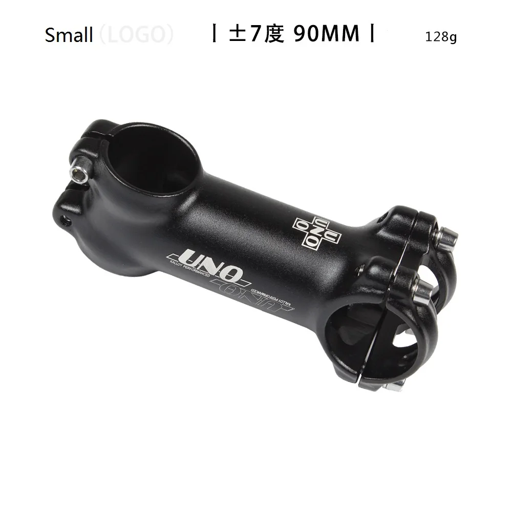 UNO Black Aluminum Alloy Bicycle Stem Handlebar 31.8mm Fork 28.6mm 60/70/80/90/100/120/130mm MTB Mountain Bike ±7°/±17°/±35° - Цвет: 7 - 90mm