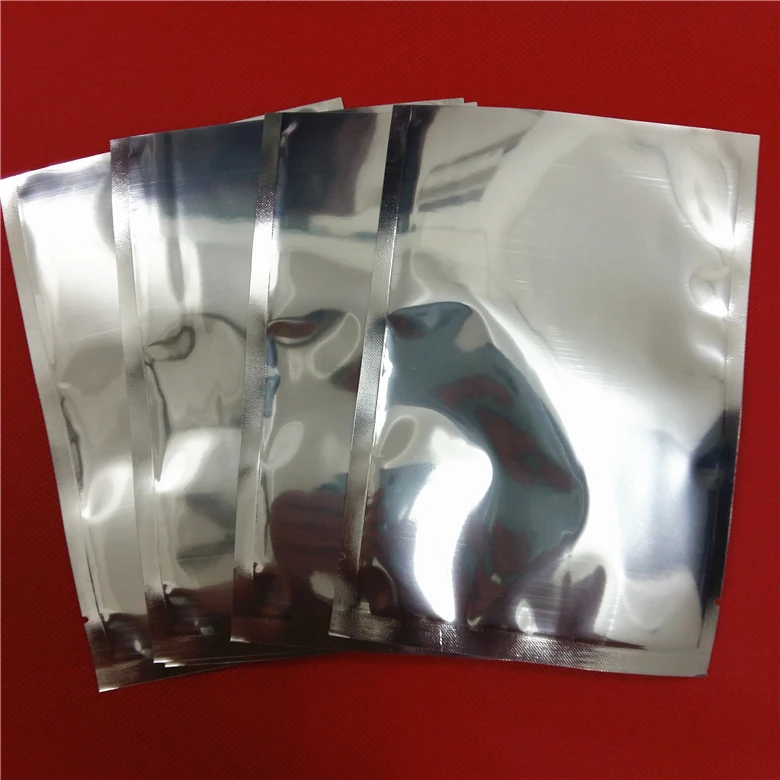 16*24cm Silver Heat Sealable Plating Aluminum Foil Open Top Vacuum Plastic Pack Bag Tea Powder Storage Packaging Pouch 50Pcs/Lot | Дом и сад