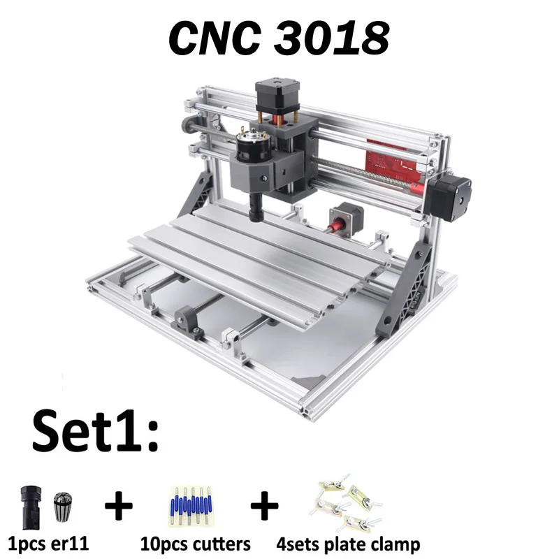 CNC3018Pro withER11, diy мини ЧПУ гравировальный станок, лазерная гравировка, Pcb ПВХ фрезерный станок, деревообрабатывающий станок, cnc лазер, cnc 3018 pro - Цвет: CNC3018