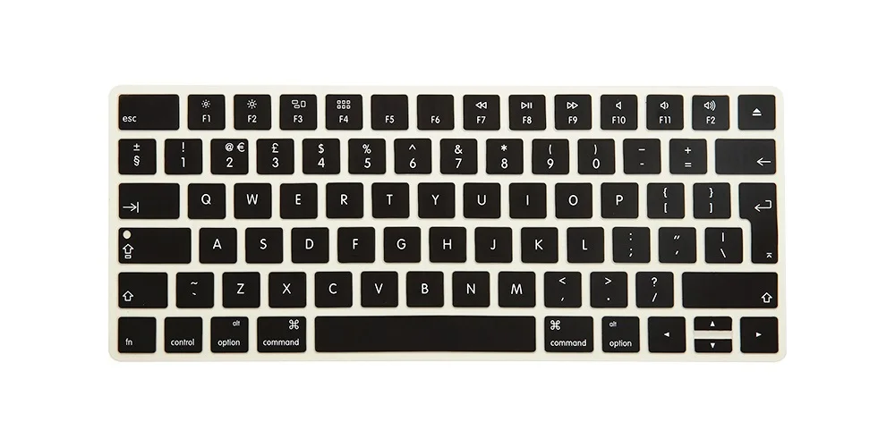 ЕС/Великобритания версия Английский алфавит силиконовый чехол для клавиатуры протектор кожи для Apple новая волшебная клавиатура 2 MLA22B/A выпуск - Цвет: black