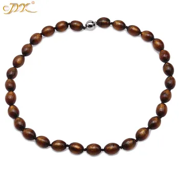 

JYX Rare Golden Coral 10.5*13mm Flatly Round Golden coral Necklace 18.5" very elegant and golden shinning special gift