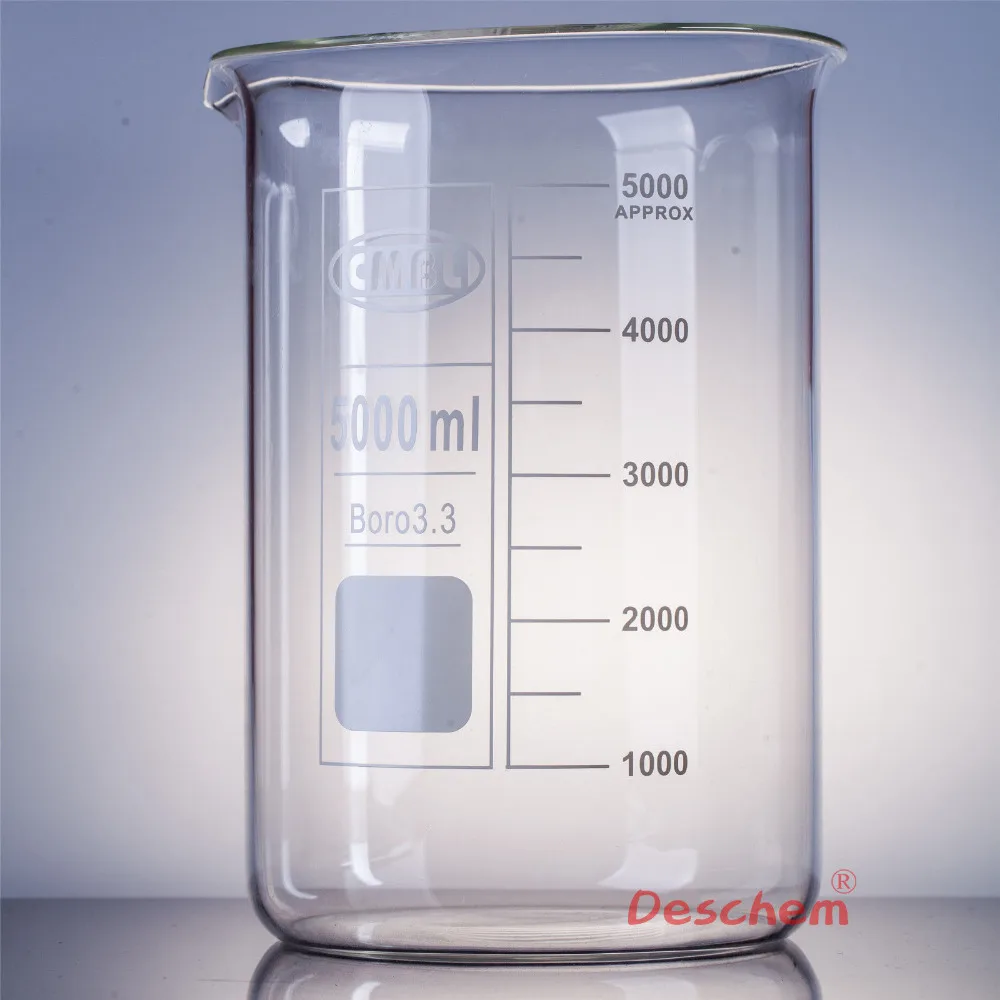 

5000ml,Glass Beaker,Low Form,5 Litre,Lab Chemistry Glassware