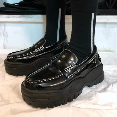 

Tide shoes 2018 autumn new casual thick-soled platform shoes British wind in the mouth small shoes women plus velvet