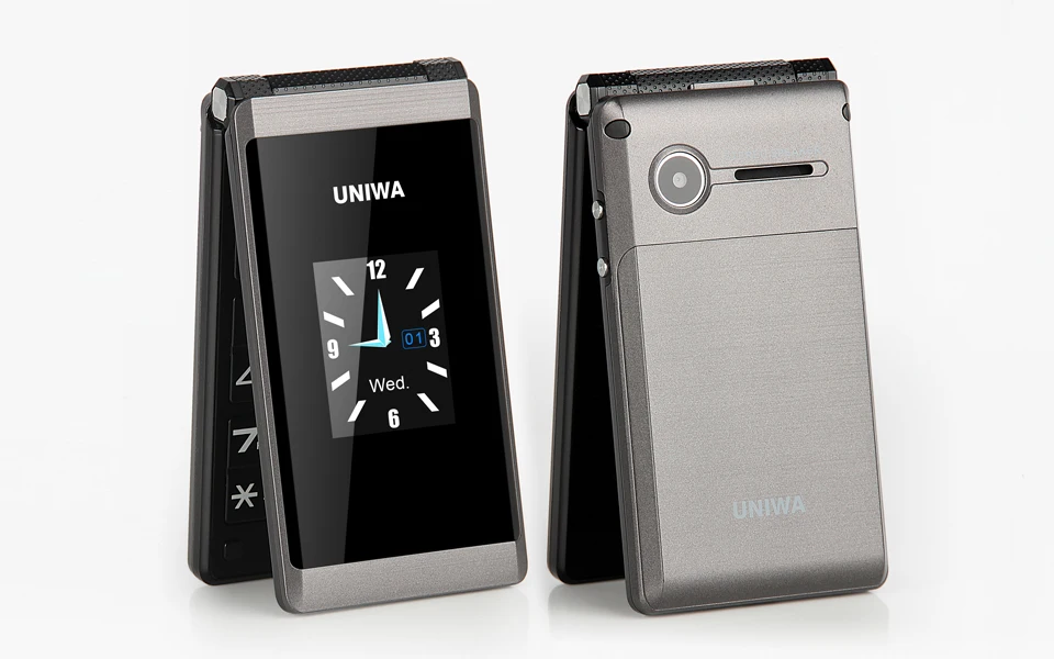 UNIWA X28 X18 флип GSM мобильный телефон 1,77, 2,8 дюймов двойной дисплей Dual SIM телефон для пожилых беспроводной Bluetooth FM мобильный телефон для пожилых людей