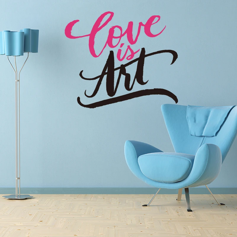 Love Is The Art Quote Wall Sticker Living Room Motivational Quote Wall