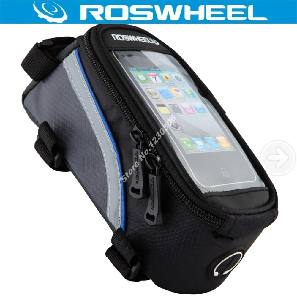 Discount ROSWHEEL Hot Sale Bicycle Accessories Cycling Bike   Frame Front Tube Touch Screen Bags Panniers Holder   Pouch for Cell Phone 3