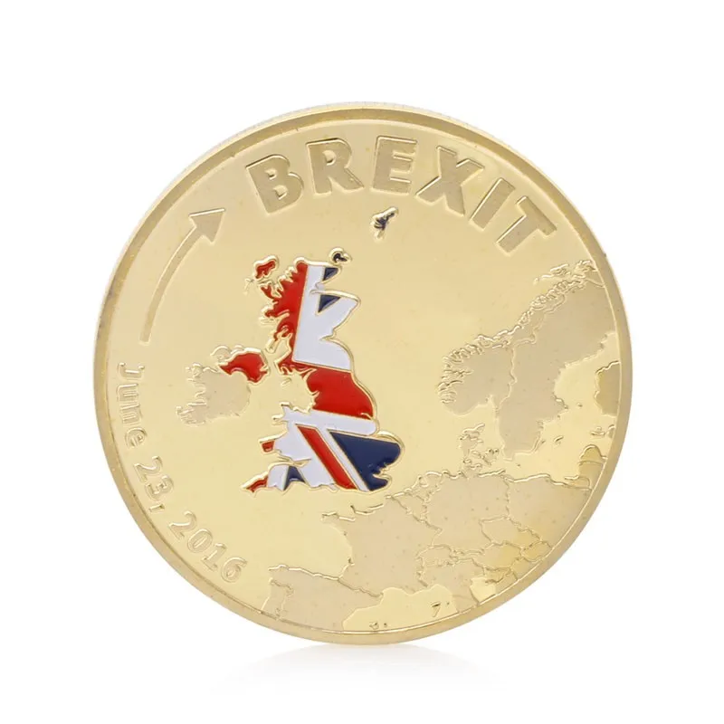 Монеты Brexit памятная монета покрытая золотом слайвери коллекция монет физический подарок#20/12