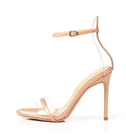 

2018 Hot Sale Women Sandals High Heels Female Transparent Crystal Wedding Shoes Open Toed High Heels Women Sexy Shoes