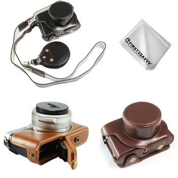 

Full body Precise Fit PU leather digital camera case bag cover with shoulder strap for Leica D-LUX 7 D-LUX7 D7