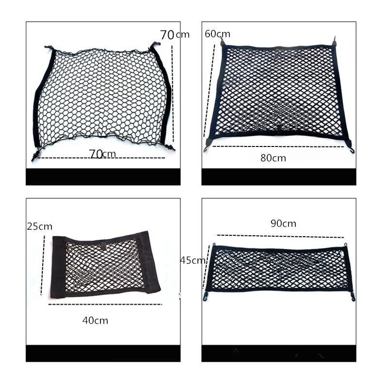 FLYJ автомобильное заднее сиденье багажника эластичная Сетчатая Сумка для хранения багажника автомобиля Органайзер сумка для хранения карманная клетка авто аксессуары