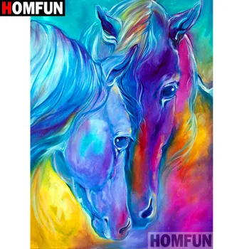 

HOMFUN Full Square/Round Drill 5D DIY Diamond Painting "Colored flower" 3D Diamond Embroidery Cross Stitch Home Decor A19719