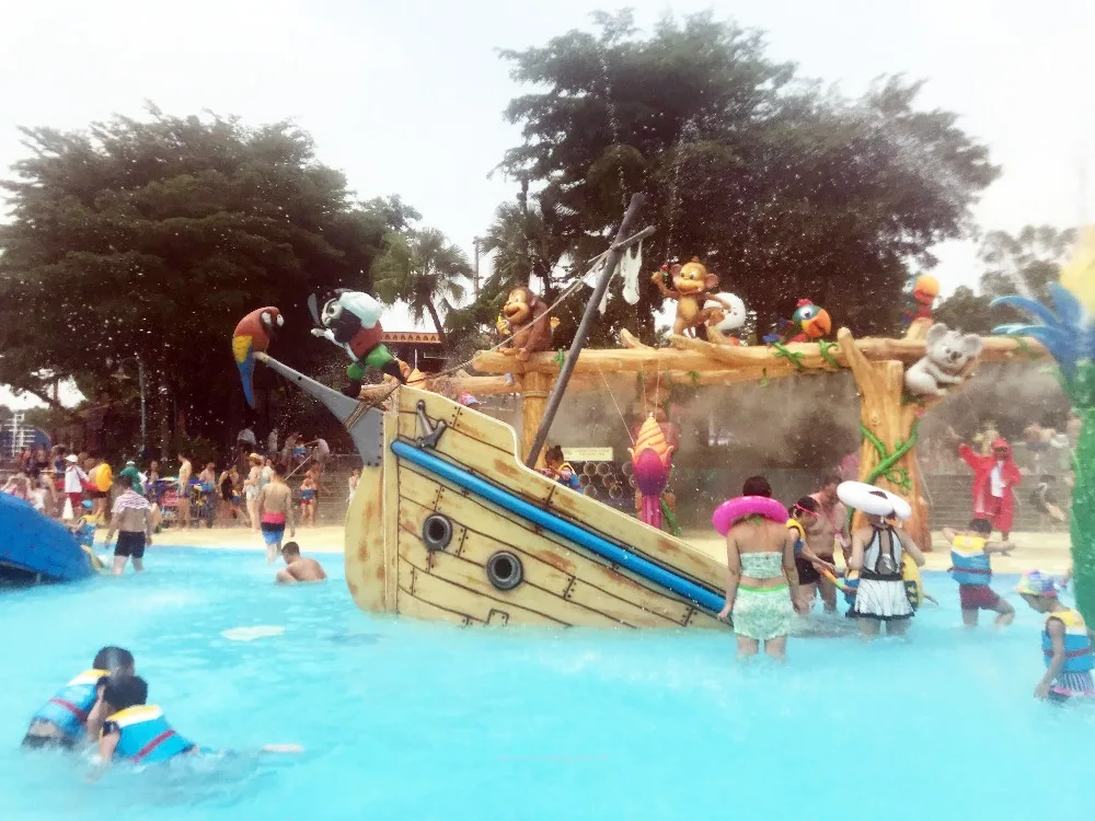 Mini pirate boat ship slide vison waterparks (2)