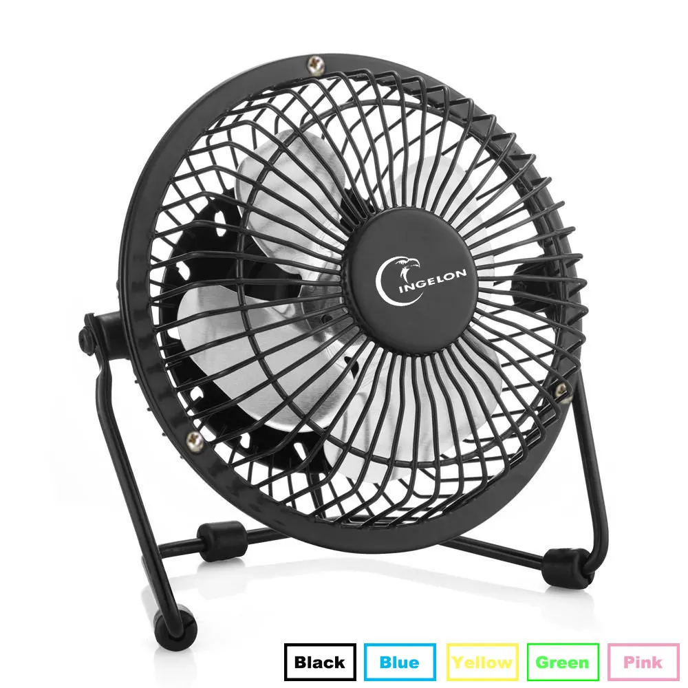 Ingelon font b USB b font Fan Mini portable Fans Table Desk Personal Black Blue Green