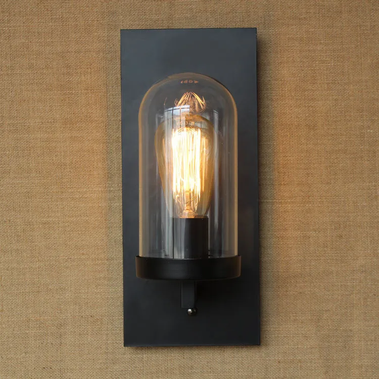 Antique Matte Black Lantern Outdoor Wall lamp Sconce 9