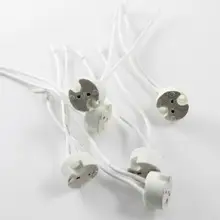 2 шт./лот MR16 держатель GU5.3 G4 MR11 керамический цоколь лампы светодиодный CFL галогенный светильник держатель лампы с проводом разъем