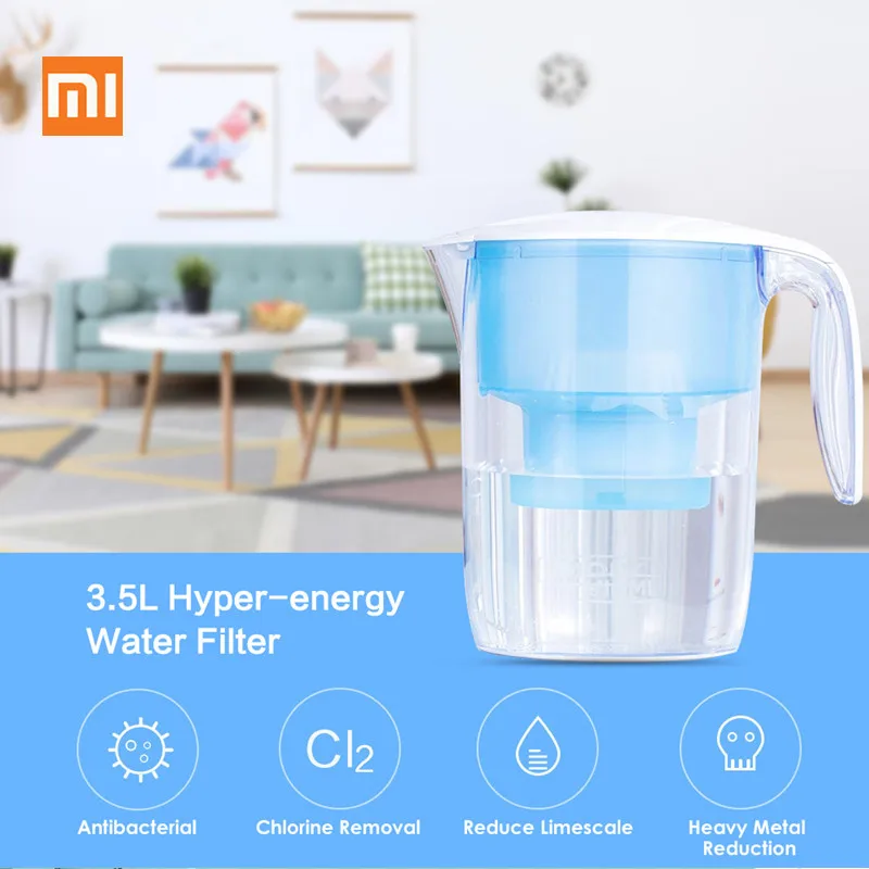 Xiaomi VIOMI Mi Home 3.5L Water Filter Pitcher Filtration Dispenser Cup