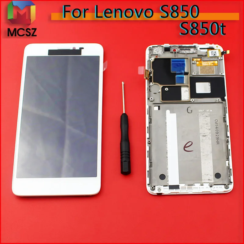 Оригинальный черно белый TFT ЖК дисплей 1280x720 для Lenovo S850 дигитайзер сенсорного