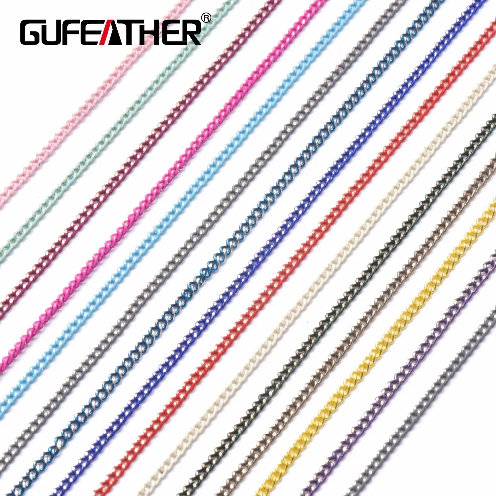 Медная цепочка GUFEATHER браслет на лодыжку для самостоятельного изготовления