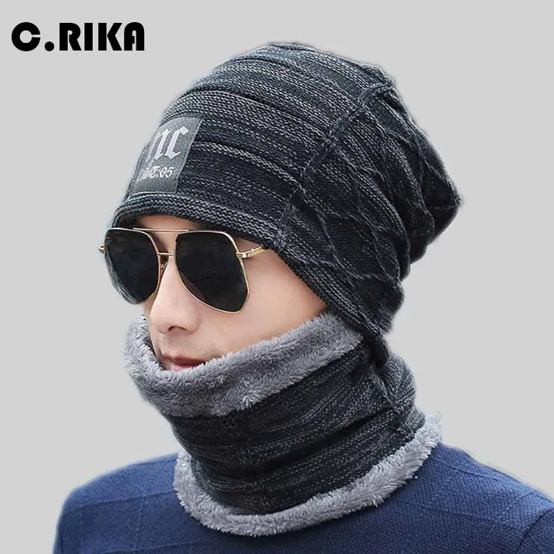 Вязаная шапка теплая зимняя шапка Skullies Beanies шапки бини для мужчин и женщин шерстяной шарф шапки Балаклава маска Gorras Bonnet