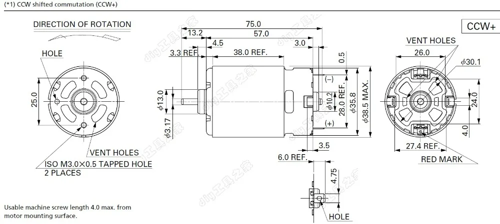 Для mabuchi RS-550VC-7525 5V12V14V Высокая мощность высокоскоростной двигатель DIY модель автомобиля мощный постоянный магнит машина 550 DC 8518