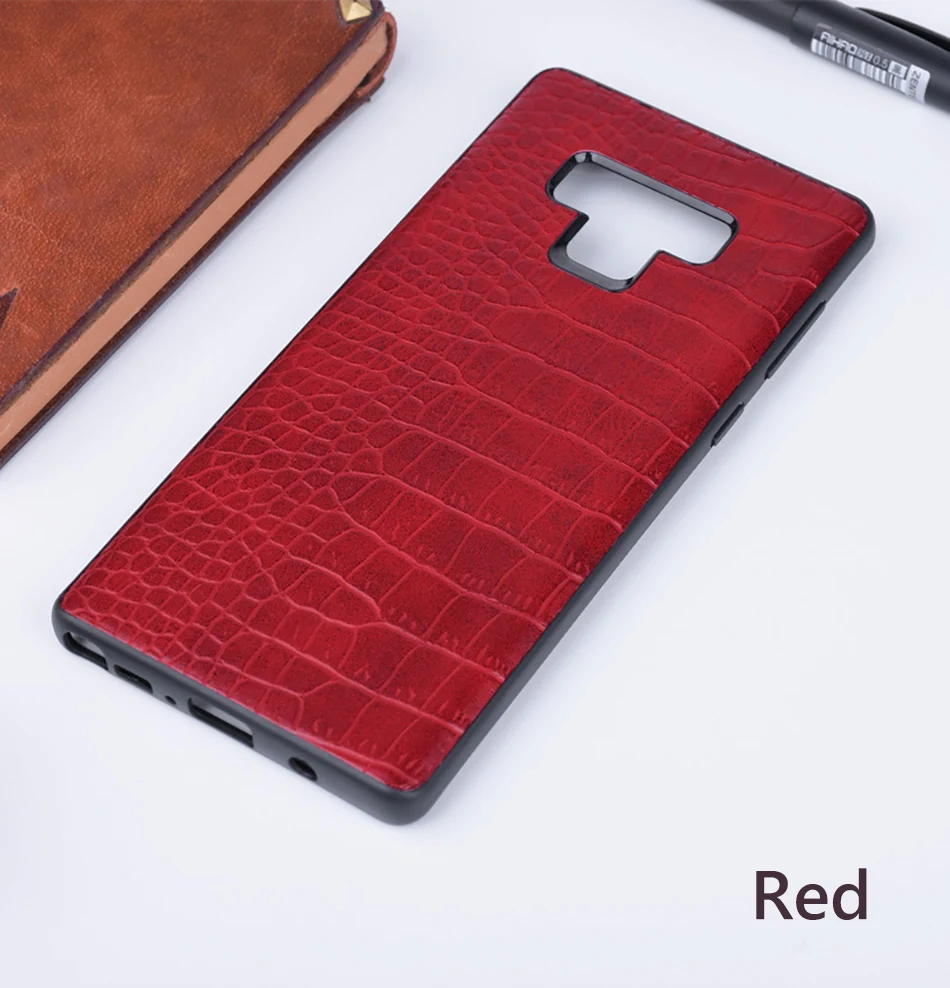 !ACCEZZ Luxury Crocodile Skin Phone Case For Samsung Galaxy Note9 Cover Soft TPU Protective Shell Capa Coque PC Hard Frame Cases (10)