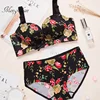 One-piece checked pull-rope underwear suit Massage palm cup Comfortable gathering Ring-free bra suit for girls bra push up 85C ► Photo 1/6